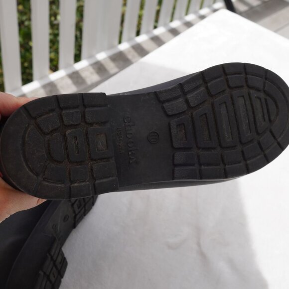 Chooka Black Rubber Chelsea Rain Boots Fleece Lined Size 10 - Picture 10 of 10